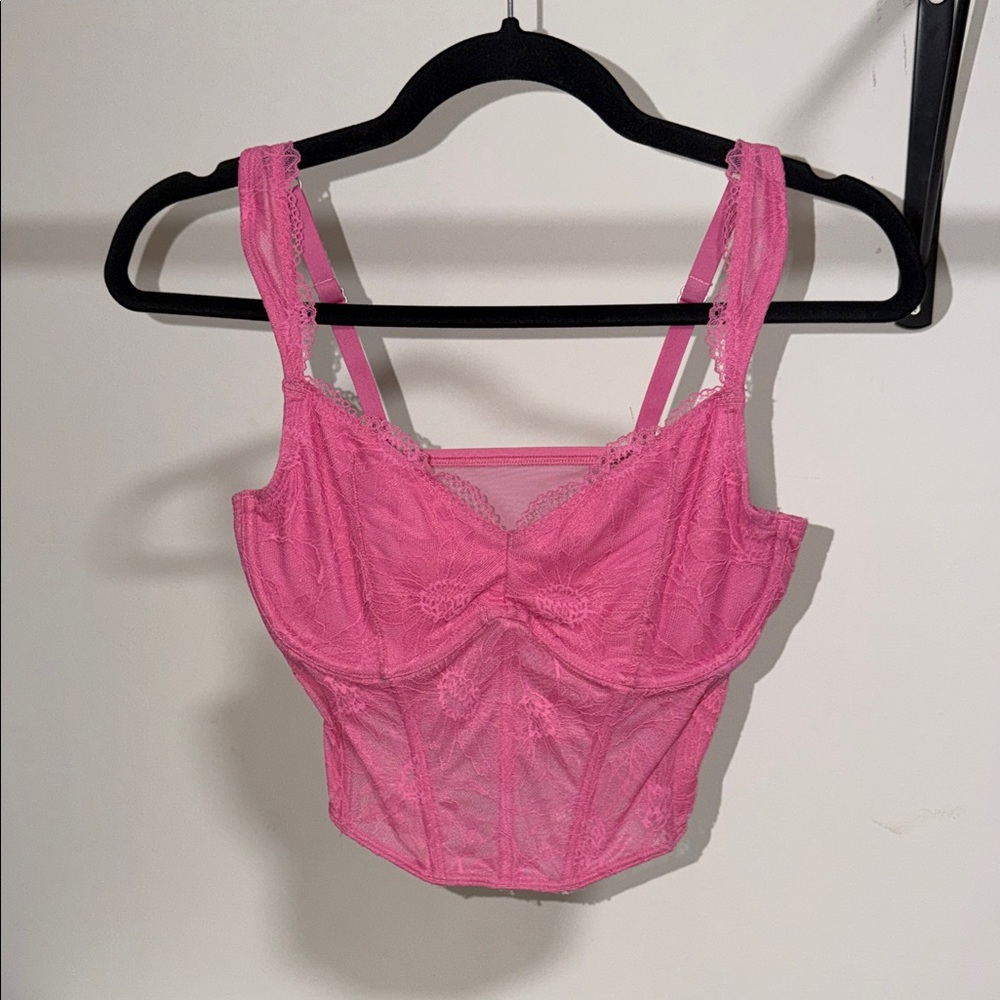 Gilly Hicks Fuchsia Lace Camisole
